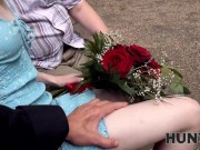 HUNT4K Sex with rich hunter in front of old BF drives gal to several orgasms 4/16