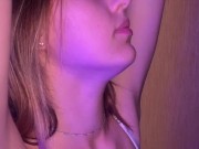 Hard blowjob with an ending in the mouth of a beautiful brunette with big tits 15/16