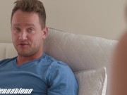 NewSensations - Hot Cheering Coed Deepthroats Hard Cock And Fucks 3/16