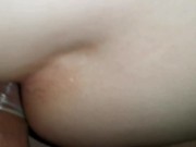 The blonde wife sits on two elastic dicks with her vagina and jumps. 1/16