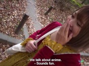 Tiny Japanese girl gets her pussy fingered in first couch casting porn video - amateur blowjob 8/16