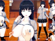 【エロゲーコイカツ！】無表情爆乳「マナカ(オリキャラ)」のおっぱい揉みまくりH！(アニメ3DCG動画)[Hentai Game Koikatsu! ](Anime 3DCG video)