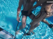 Masturbations orgasms sex and blowjobs in the swimming pool 12/16