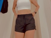 Experimentando roupa de academia no provador Parte 1 10/16