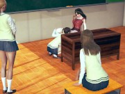 Student Lick Teacher's Pussy in Class Room | Two Student Watching POV 1/16