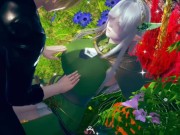 【性格おおらかで優しい】 AI少女プレイ動画(銀髪爆乳エルフ美少女と乳揉みエッチ)3DCGエロゲーム.【Hentai Game Ai Shoujyo 】Big tits Silver hair elf 2/16