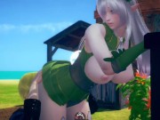 【性格おおらかで優しい】 AI少女プレイ動画(銀髪爆乳エルフ美少女と乳揉みエッチ)3DCGエロゲーム.【Hentai Game Ai Shoujyo 】Big tits Silver hair elf 6/16