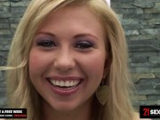 21 SEXTURY - Euro Blondie Shows Off Her Cum-Swallowig Skills In DP Audition 5/16