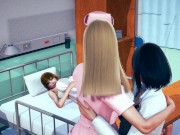 Doctor Fingering Nurse in Front of Patient At Hospital Room 12/16