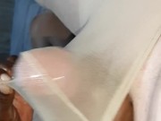 She makes me cum with her Nylonsfeet 16/16