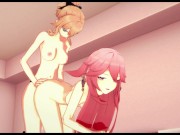 Yae Miko has her legs spread and strapon fucked by Jean - Genshin Impact. 3/16