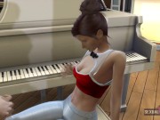 Piano Student Has Discomfort and Her Teacher Gives Her a Special Massage - Sexual Hot Animations 3/16