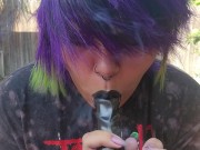 Smoking dildo blowjob and masturbation 11/16