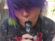 Smoking dildo blowjob and masturbation 12/16