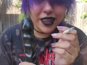 Smoking dildo blowjob and masturbation 13/16