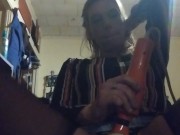 Natural blonde smoke's cigarette and bowls while jamming 11/16