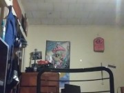 Natural blonde smoke's cigarette and bowls while jamming 9/16