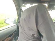 女子大生が彼シャツワンピースでノーパン買い物デート♡ホテルまで我慢できずにそのまま野外カーセックスで大量中出し♡RYO＆YUU♡素人カップル/パイパン/美少女/10代/野外露出/スタイル抜群/スマホ 11/16