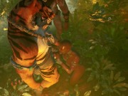 Tribe woman swallowing cum in the jungle 3D 1/16