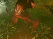 Tribe woman swallowing cum in the jungle 3D 7/16