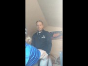 Foot job to rough hard anal before work 14/16