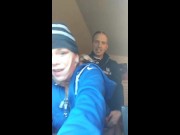 Foot job to rough hard anal before work 15/16