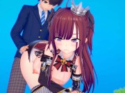【エロゲーコイカツ！】爆乳「ナコ(オリキャラ)おっぱい揉みまくりH！巨乳仁王立ち手コキ・フェラ・パイズリ・正常位・バック3DCGアニメ動画[Hentai Game Koikatsu! 11/16