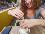 Venom Evil made a mess when drinking a coffee with 