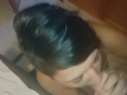 Blowjob with piss and cum in mouth 8/16