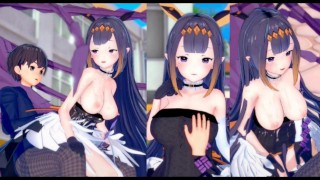 Juego Hentai Koikatsu! ] Tener sexo con Big tits Vtuber Ninomae ...