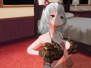 3D HENTAI Neko girl titjob your cock 6/16