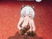 3D HENTAI Neko girl strokes your dick with her paws 2/16