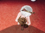 3D HENTAI Neko girl strokes your dick with her paws 8/16