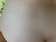 I Cum Inside Her Sweaty Pussy in the yard, while her parents are in the house 12/16