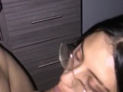 Baby sloppy Deepthroat big dick and cum in mouth  13/16