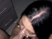 Baby sloppy Deepthroat big dick and cum in mouth  14/16