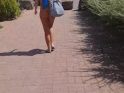 Cap d'Agde naked walk to the beach. BlowJob attempt :) 1/16