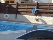 Naughty chick fucked by the pool! 1/16