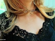 Smoking in sexy lingerie and high heels, sexy blonde gets wet smoking fetish 1/16