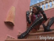 SOLOGIRLSMANIA sexy Brunette Bitch in leather boots 15/16