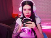 ORGASMIC ASMR GORGEOUS BABE LICKING AND SUCKING. HONEY HAZE 12/16