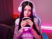 ORGASMIC ASMR GORGEOUS BABE LICKING AND SUCKING. HONEY HAZE 5/16