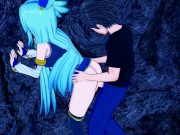 Aqua Konasuba BLOWJOB and DOGGY in cave (3d Hentai) 1/16