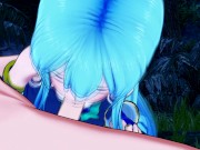 Aqua Konasuba BLOWJOB and DOGGY in cave (3d Hentai) 6/16