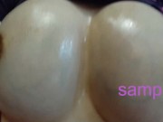 母乳入りオイルで手コキ•パイズリ•生ハメ射精♡射精後もこすってくる人妻♡ 2/16