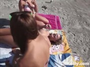 Lil Kelly goes naked at beach 11/16