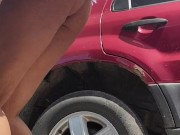 Stopping at random stores flashing peeing twerking then had a stranger to flash her breast and more 11/16