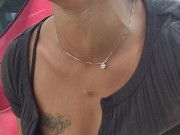 Stopping at random stores flashing peeing twerking then had a stranger to flash her breast and more 15/16