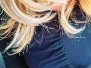 Hotwife in lingerie blows date in front of his cuck husband in high heels 9/16