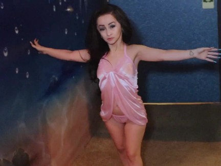 Midget Tiny Texie Dancing In Her Wet Ocean room